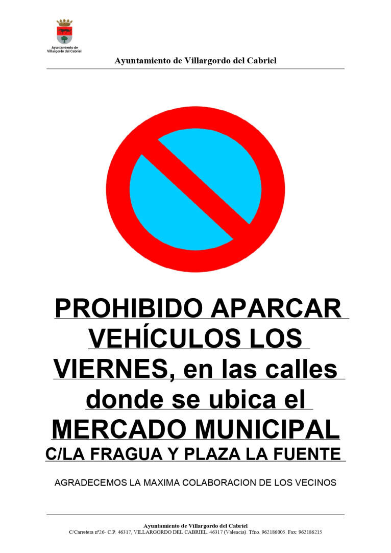 Prohibido aparcar. Mercado Municipal