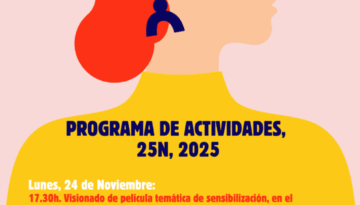 Cartel Programa Actividades Día Mujer moderno amarillo rosa(2)