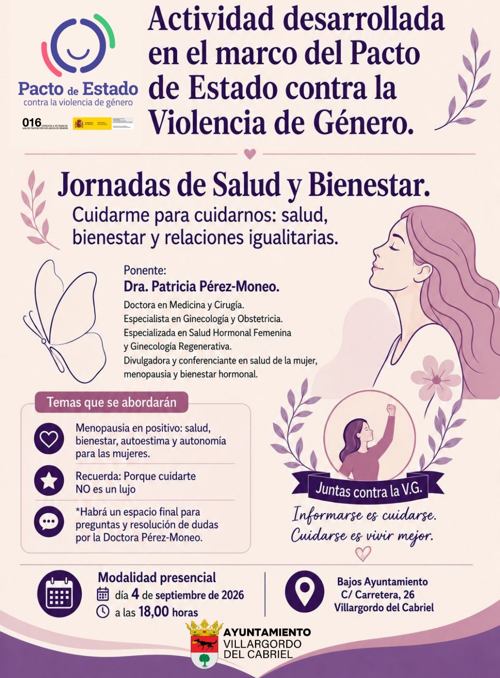 Actividad desarrollada en el marco del Pacto de Estado contra la Violencia de Género. Jornadas de salud y bienestar